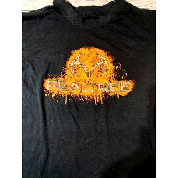 Realtree T-shirt by Staghorn Creek Adult Size Medium Black Graphic Logo - Picture 3 of 4